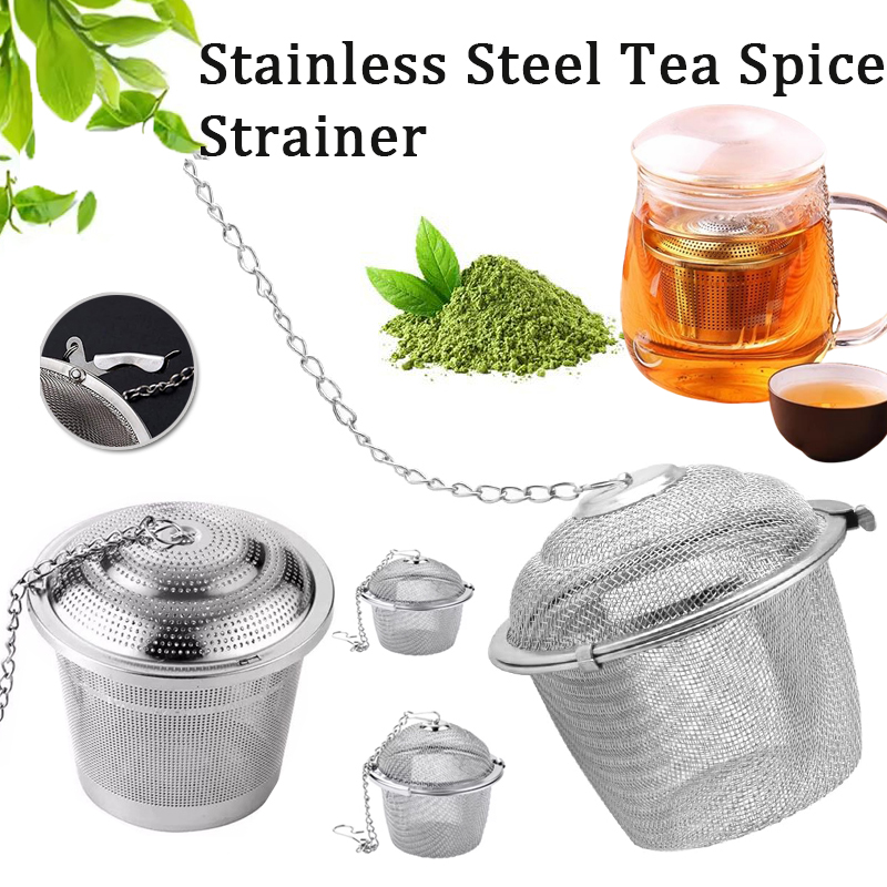 Herbal Wellness Products - ที่กรองชา/เครื่องเทศ สแตนเลส 1-2 ชิ้น แบบลูกบอลตาข่าย สำหรับชา/สมุนไพร