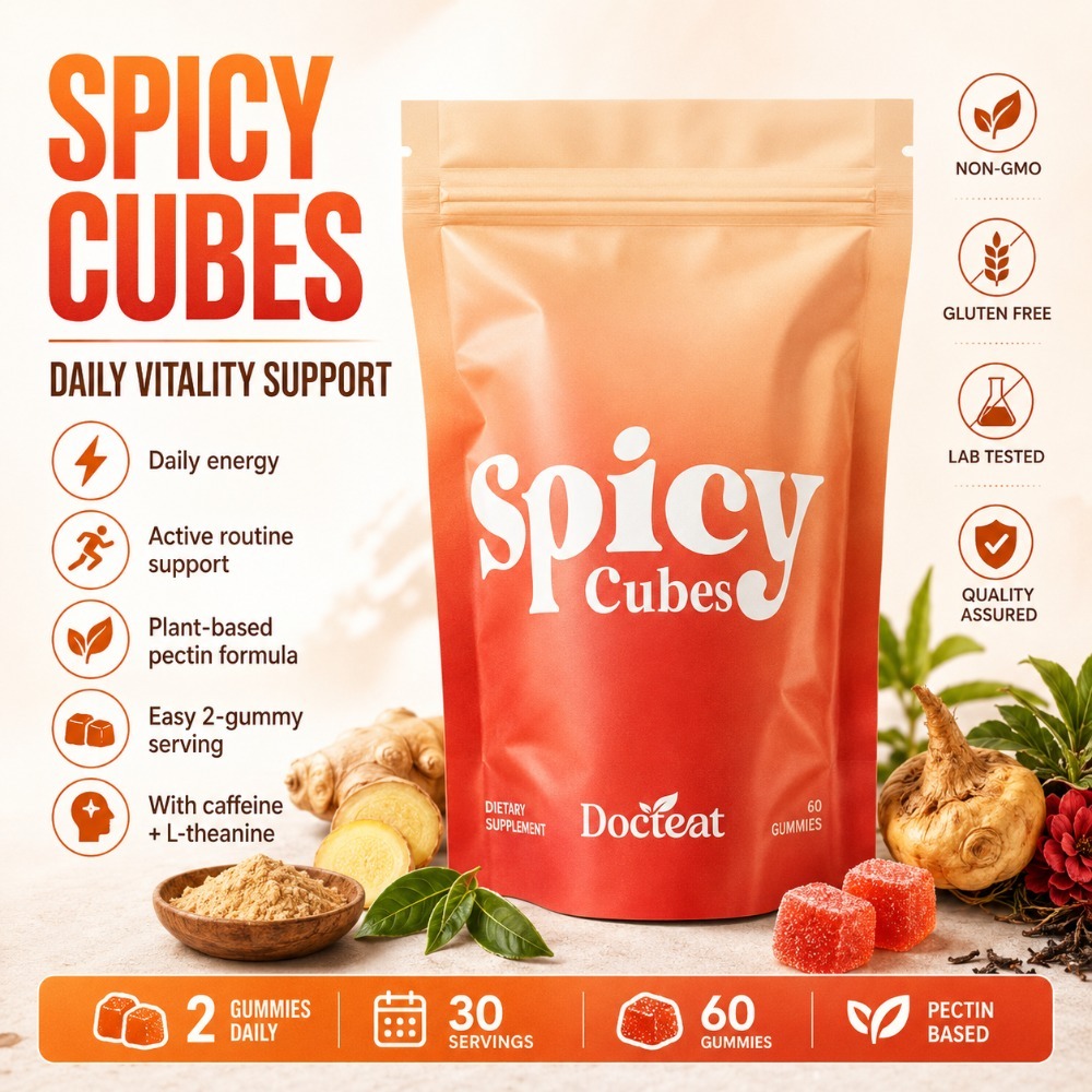 Herbal Wellness Blend - ด็อกทีท สไปซี่ คิวบ์ส กัมมี่ส์ 60 เม็ด