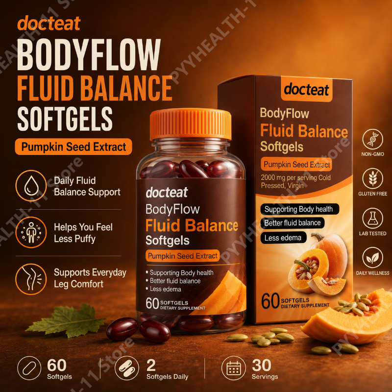 Herbal Wellness Blend - สารสกัดจากเมล็ดฟักทองผสมบรอมีเลนและฮอร์เชสท์นัท สมุนไพรผสม 30 วัน สำหรับเสริมสุขภาพประจำวันสำหรับผู้ใหญ่ 60