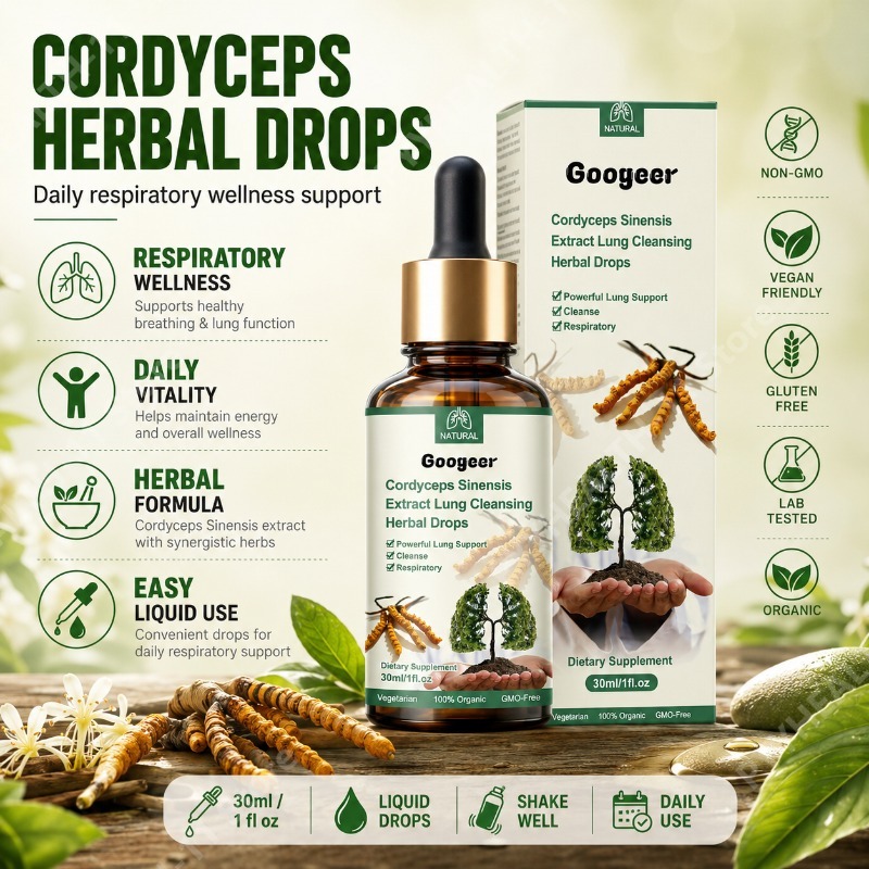 Herbal Wellness Water - สารสกัดถั่งเช่าชนิดหยด สมุนไพรเสริมสุขภาพจากพืช สารสกัดเห็ดชนิดน้ำ บำรุงร่างกายทุกวัน 30 มล.