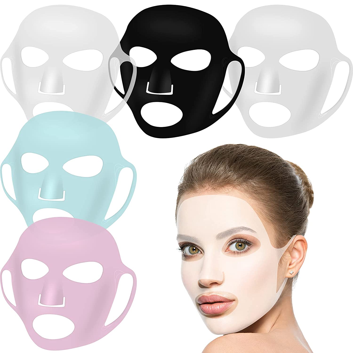 Health Wellness - ซิลิโคน Face Mask Holder สําหรับแผ่นหน้ากาก,Moisturizing Facial