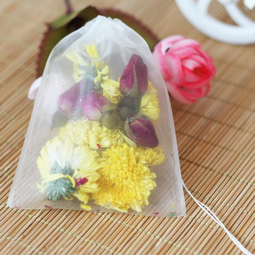 Herbal Wellness Products - 50 ชิ้น/ล็อตถุงชาเปล่าวัสดุไนลอน Teabags กับ String Heal