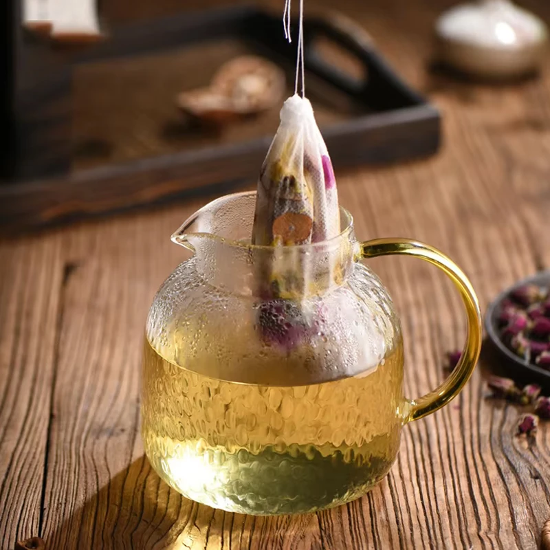 100 ชิ้น Disposable Teabags ผ้ - Herbal Wellness Products บทวิจารณ์และราคา