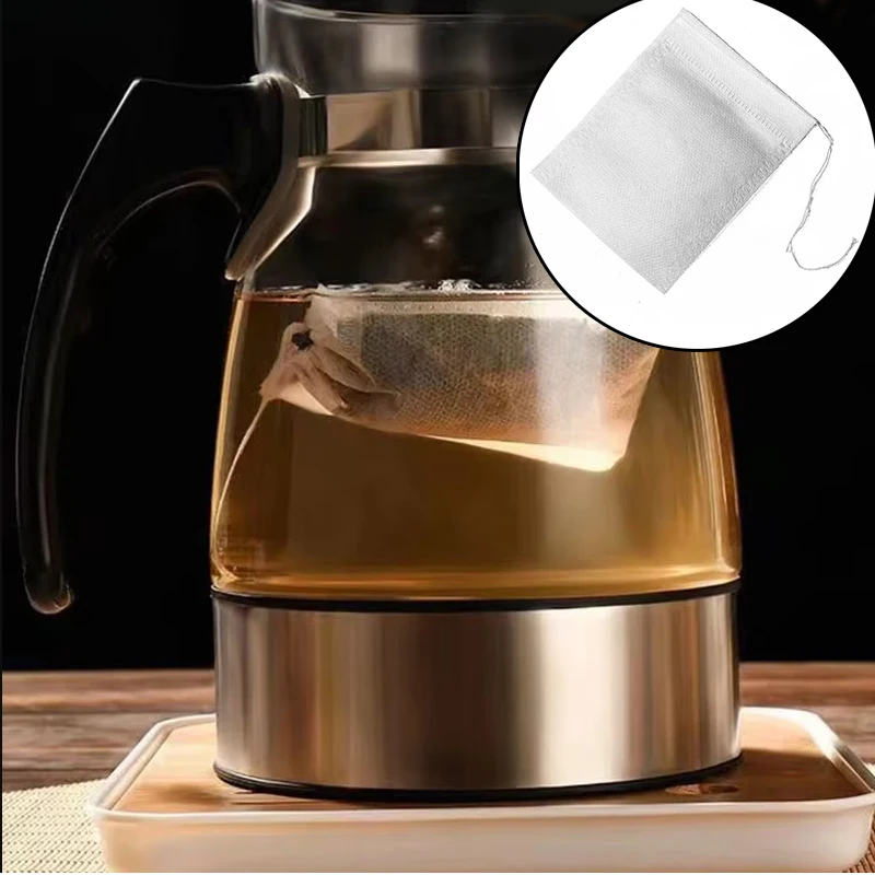 100 ชิ้น Disposable Teabags ผ้ - Herbal Wellness Products บทวิจารณ์และราคา