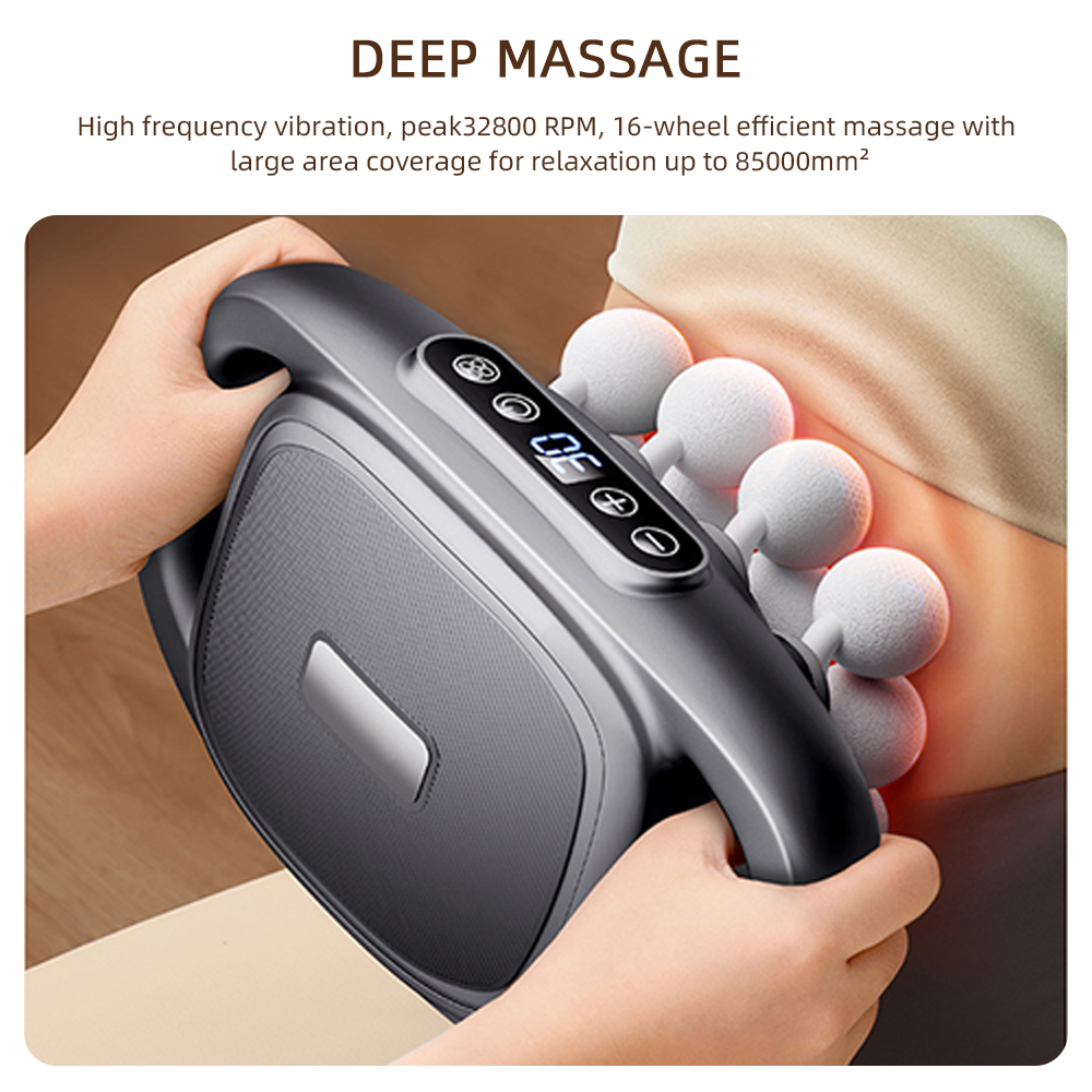 16 หัว Fascia ปืนการสั่นสะเทือ - Health Wellness บทวิจารณ์และราคา