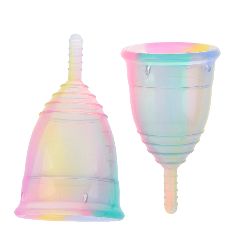 1PCSผู้หญิงที่มีสีสันถ้วยซิลิโ - Health Wellness บทวิจารณ์และราคา